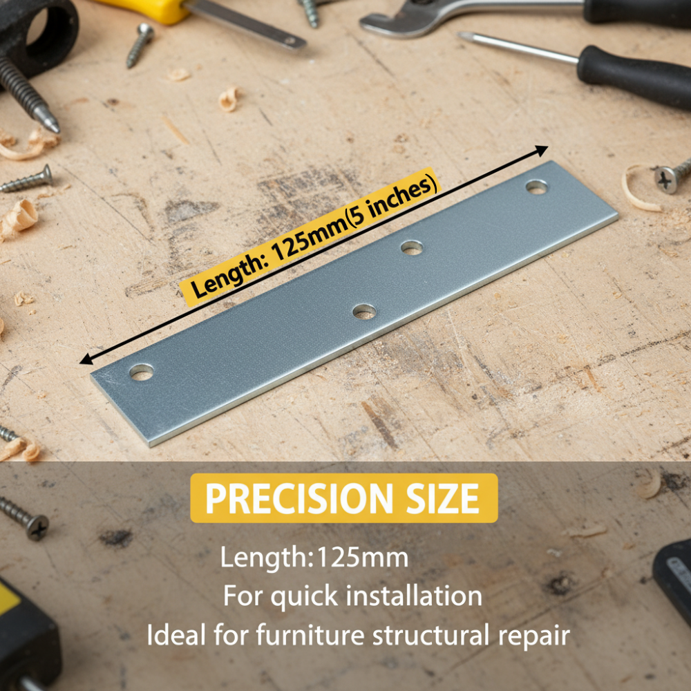 STAR PACK REPAIR PLATE STRAIGHT BZP 125MM 5". 72110