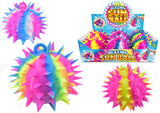 ASSORTED JUMBO SPIKEY RAINBOW BALL 17CM. TY3916