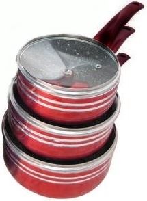 6 PCS NON STICK SAUCEPAN 16 X 20CM. TS36951 TS32452