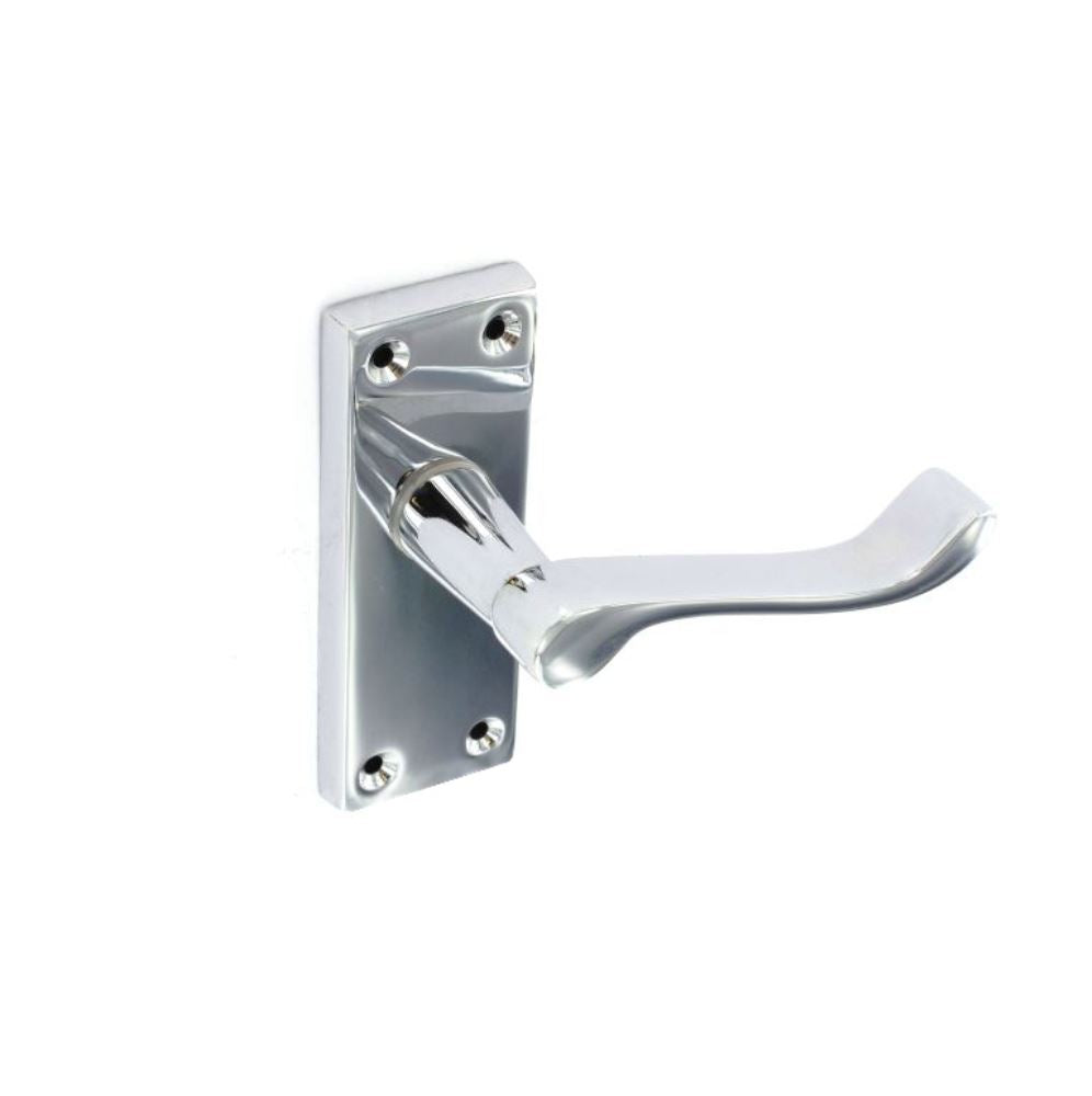 SECURIT S2701 CHROME SELF COLOUR ROLL LATCH HANDLES 115MM PAIR. MP-S2701