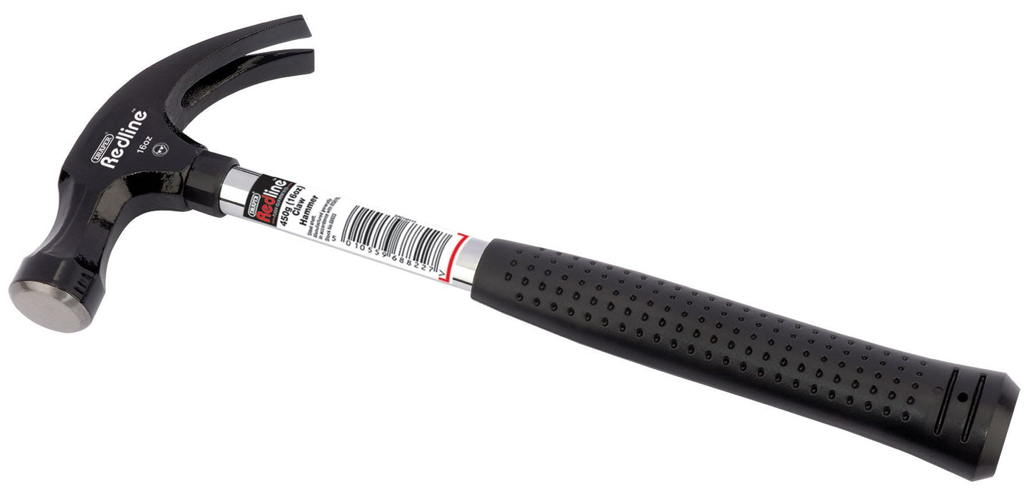 DRAPER REDLINE 68822 450G (16OZ) CLAW HAMMERS. DRA68822