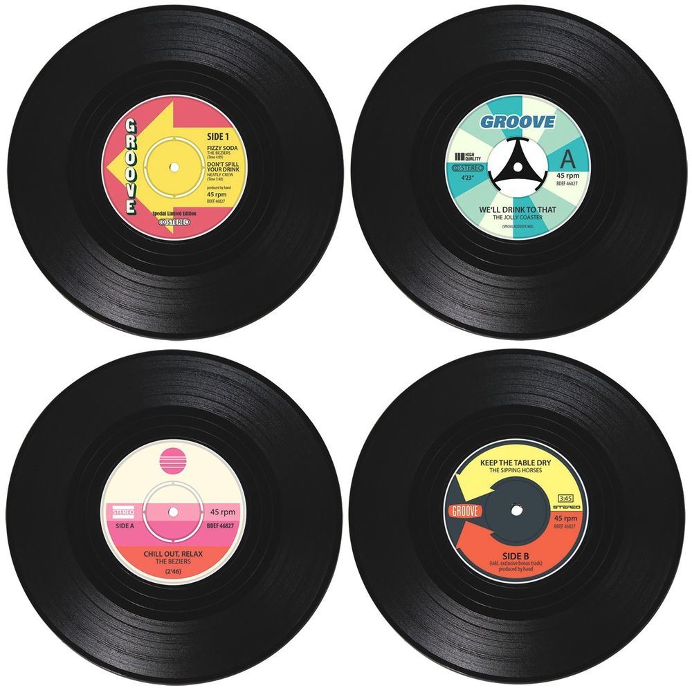 4 VINYL COASTER RECORD. 713075 \\\713075