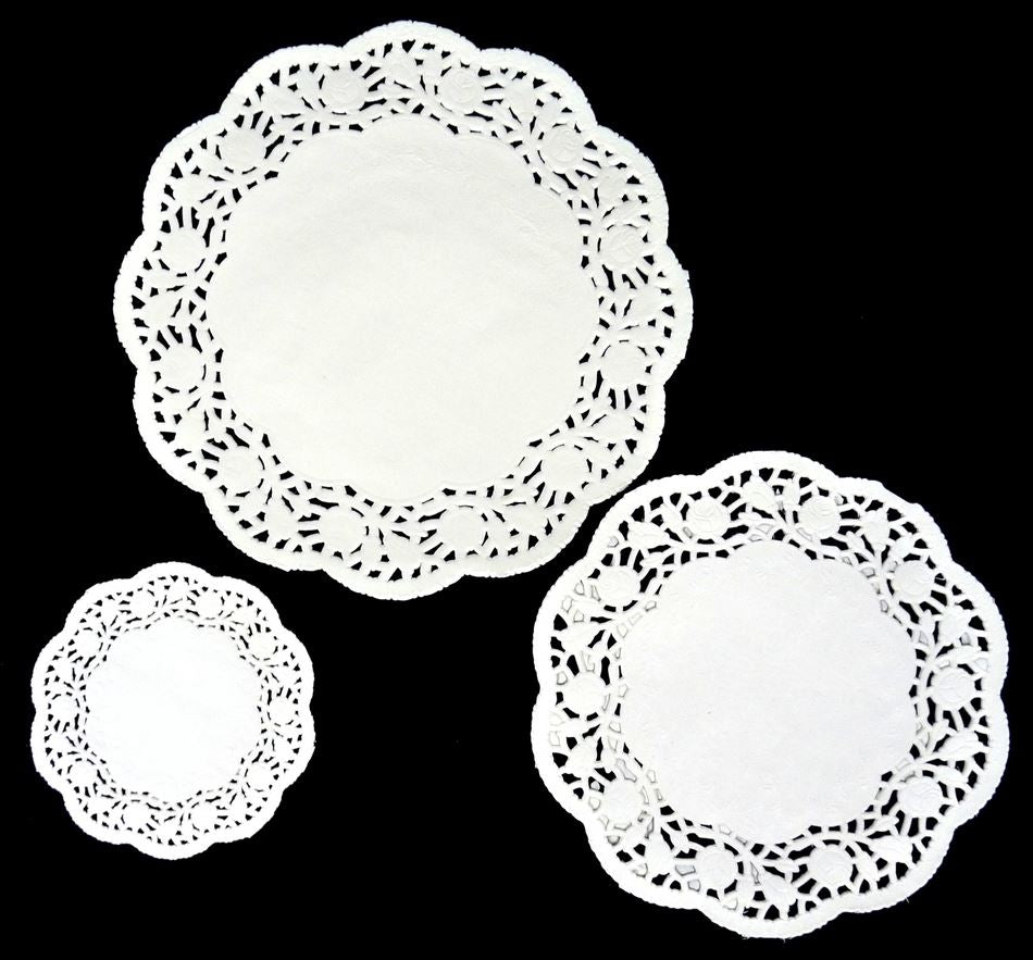 ASSORTED ROUND PAPER DOYLEYS WHITE PACK OF 30. 7166 \\\7166