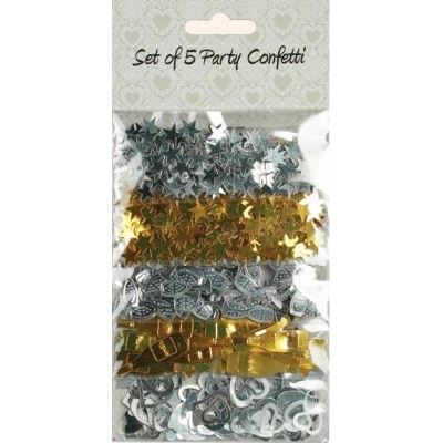 GOLD SILVER METALLIC PARTY CONFETTI. 719173 \\\719173