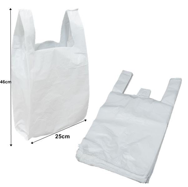 THOR WHITE HI-TENSILE VEST BOTTLE CARRIER BAG 46 X 25 80/PK APPX. 07615-HI45 \\\76169