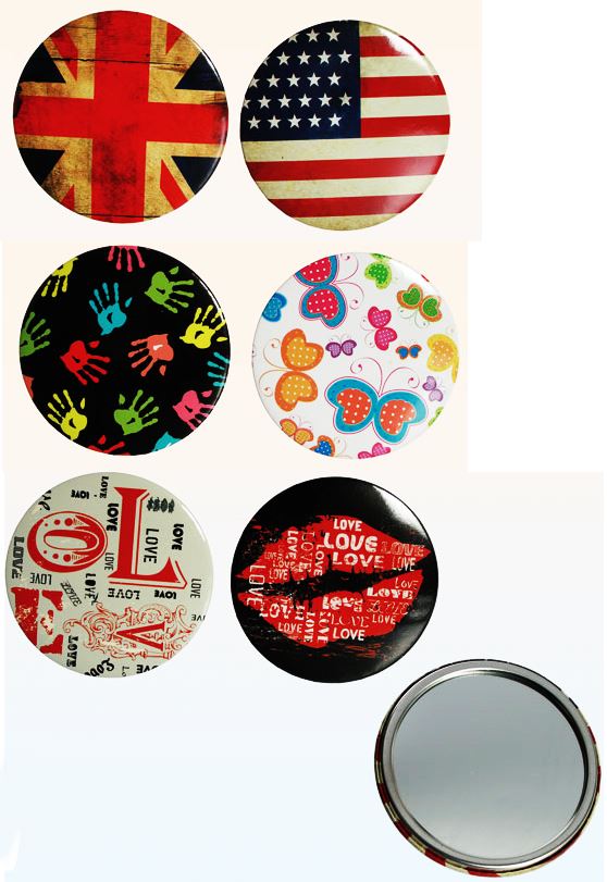 POCKET MIRROR ASSORTED DESIGN (SEND ONLY ONE PIECE!). 763219 \\\763219