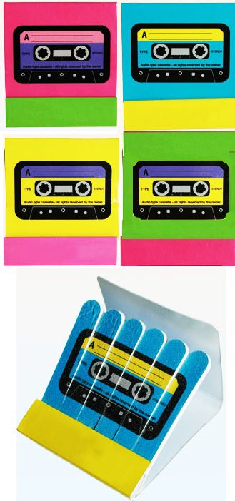 EMERY BOARD MATCHBOX MUSIC TAPE 4 ASSORTED COLOUR (SEND ONLY ONE PIECE!). 763317 \\\763317
