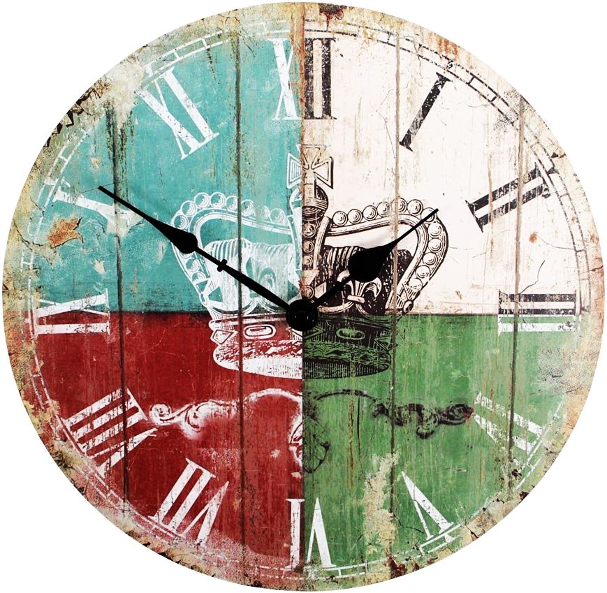WOODEN WALL CLOCK CROWN DESIGN. 793099 \\\793099