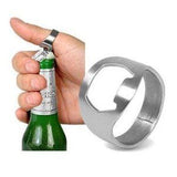 HANDY SILVER CHROME STAINLESS STEEL BAR FINGER BOTTLE OPENER. 79502922 \\\79502922