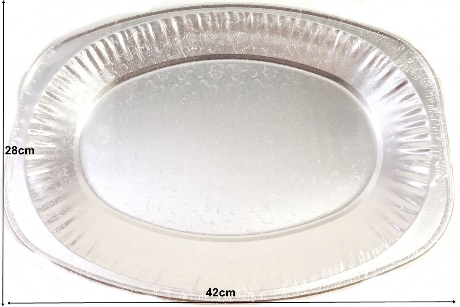 3 EMBOSSED MEDIUM PLATTER 42CM X 28CM APPROX. 8000051 \\\8000051