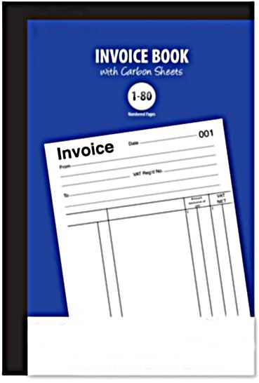 INVOICE DUPLICATE BOOK RULED FEINT 1-80 INVOICES. 8010 \\\8010