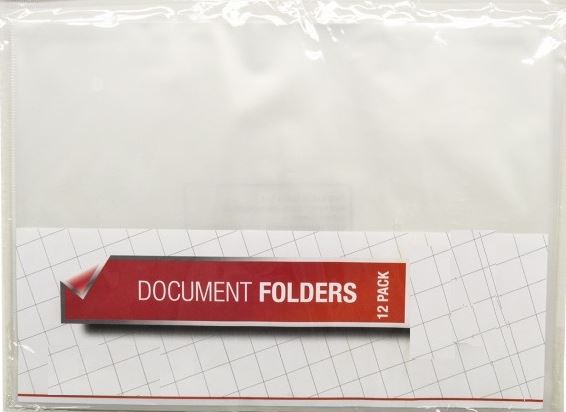 PACK OF 12 A4 DOCUMENT FOLDERS. 803688 \\\803688