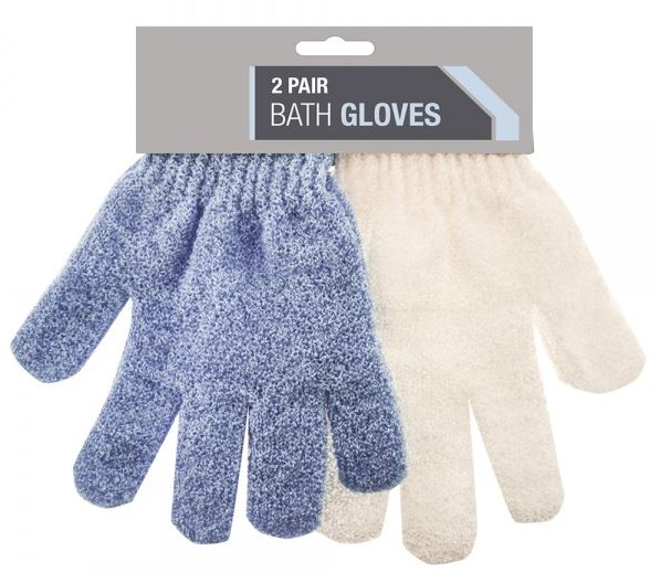 2 PAIR BATH GLOVES ASSORTED COLOUR B01450II1S 43784. RY7001 \\\805101