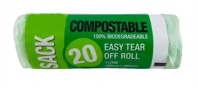 TUFFY COMPOSTABLE BIODEGRADABLE CADDY BIN BAG 7 LITRE 20/PK. 00807 \\\8071