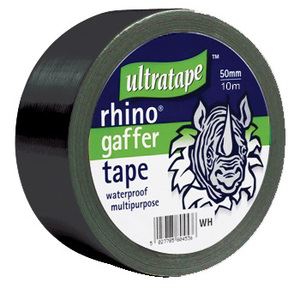 RHINO CLOTH GAFFER TAPE BLACK 50MM X 10M RT01065010BKRH. RT01065010BKSL1 \\\807605