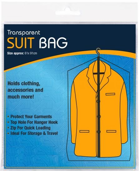 KNIGHT TRANSPARENT SUIT BAG 61 X 91CM. F807754 \\\807754