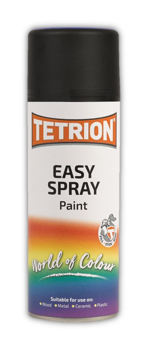 TETROSYL ALL PURPOSE EASY SPRAY PAINT  GLOSS BLLACK 400ML. EPB406