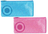 ASSORTED COLOUR GLITTER PRINT PENCIL CASE SEND 1 ONLY!. NVGC