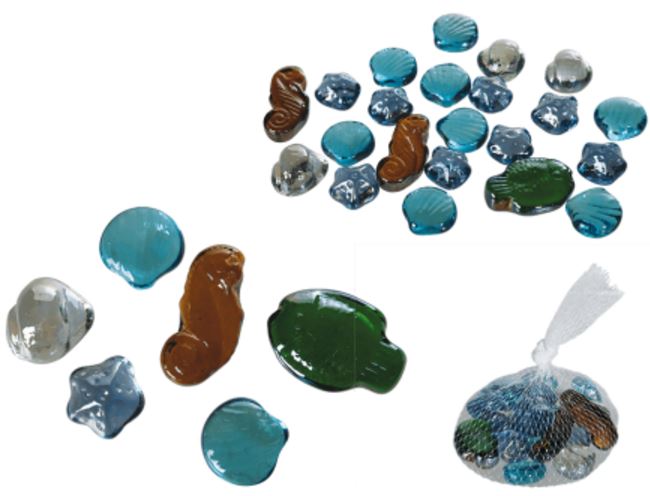 DECORATION GLASS NUGGETS SEA LIFE. 830343 \\\830343