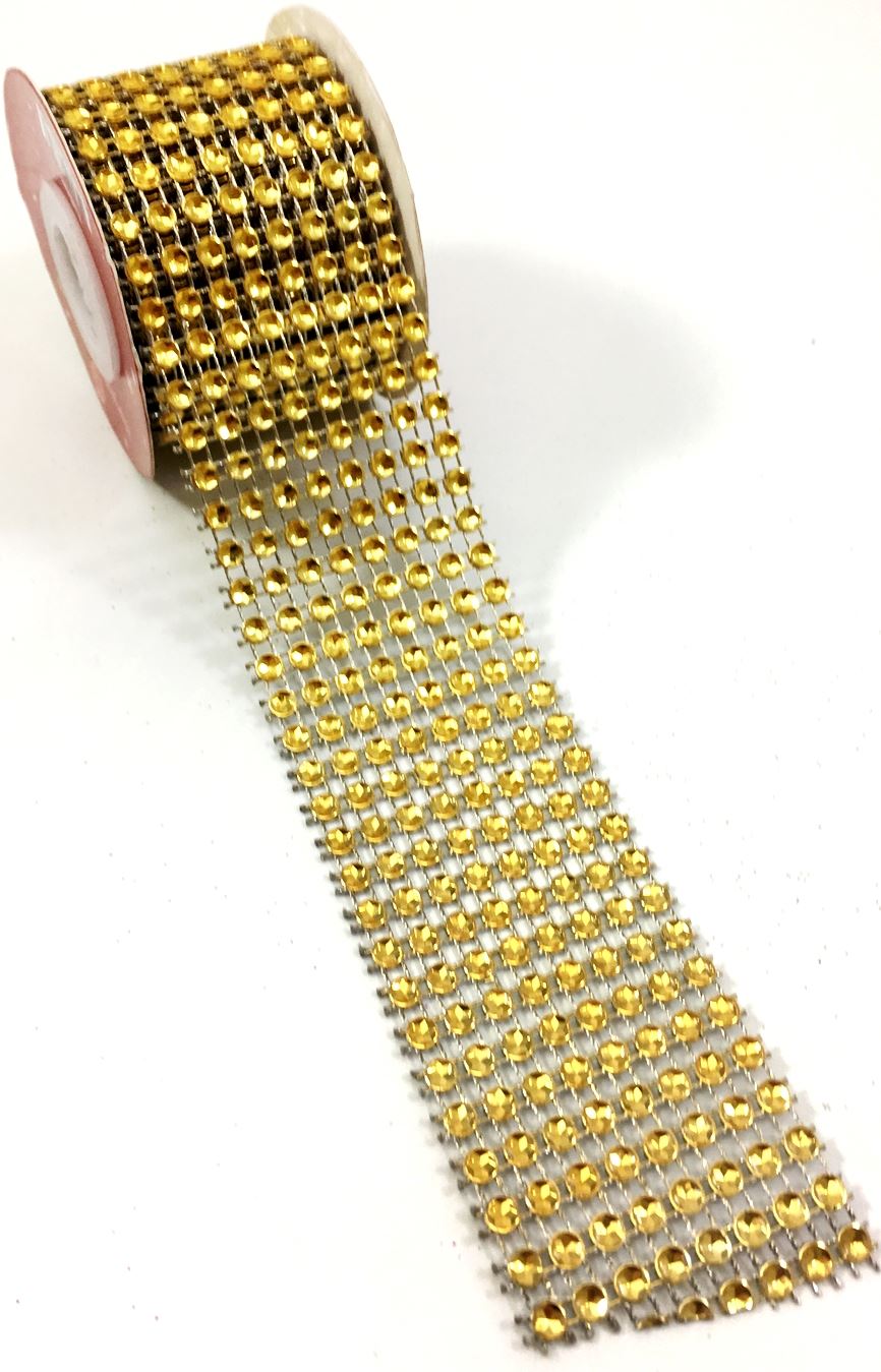 GOLD SEQUIN RIBBON CHRISTMAS WEDDING DECORATION. 8372GOLD \\\8372GOLD