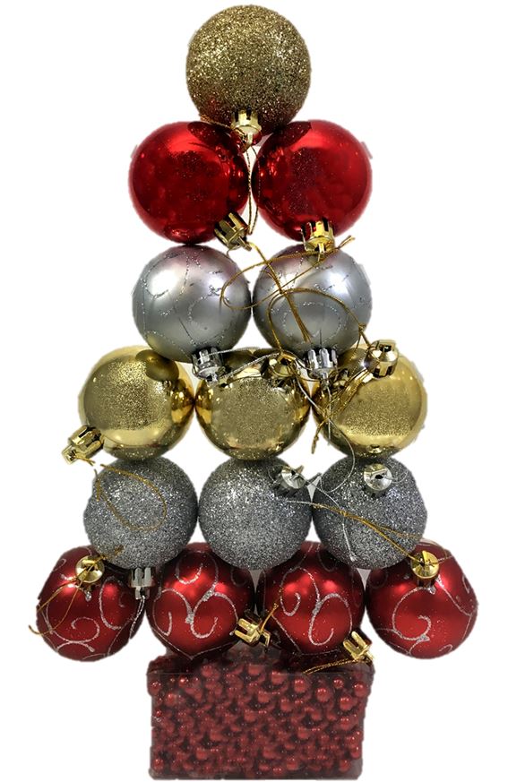 16 PIECE TREE DECORATION SET MIX TRADITIONAL COLOURS. 8383MIX \\\8383MIX