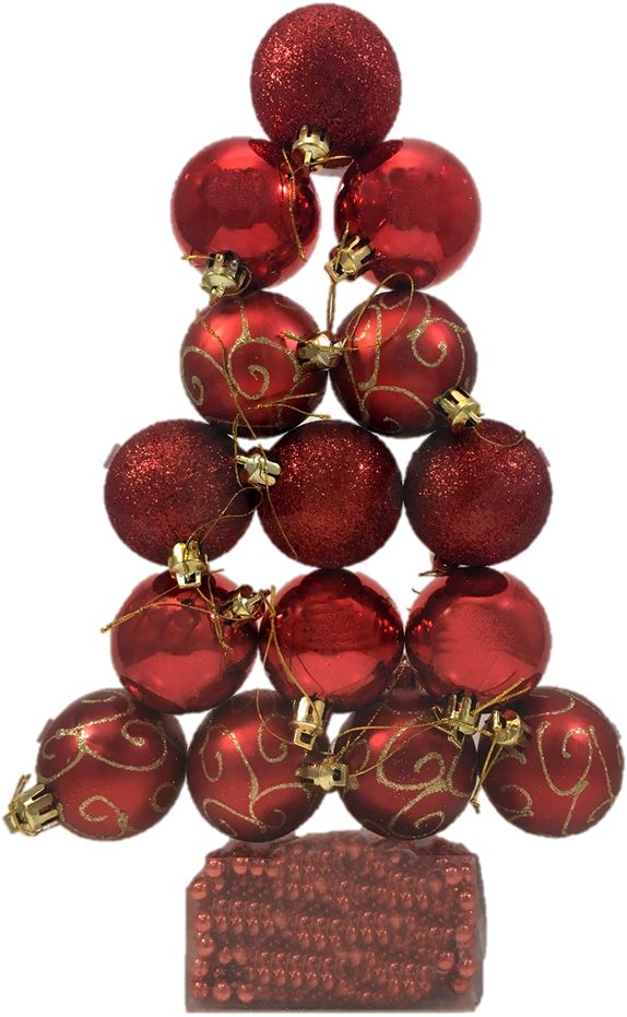 16 PIECE TREE DECORATION SET RED COLOURS. 8383RED \\\8383RED