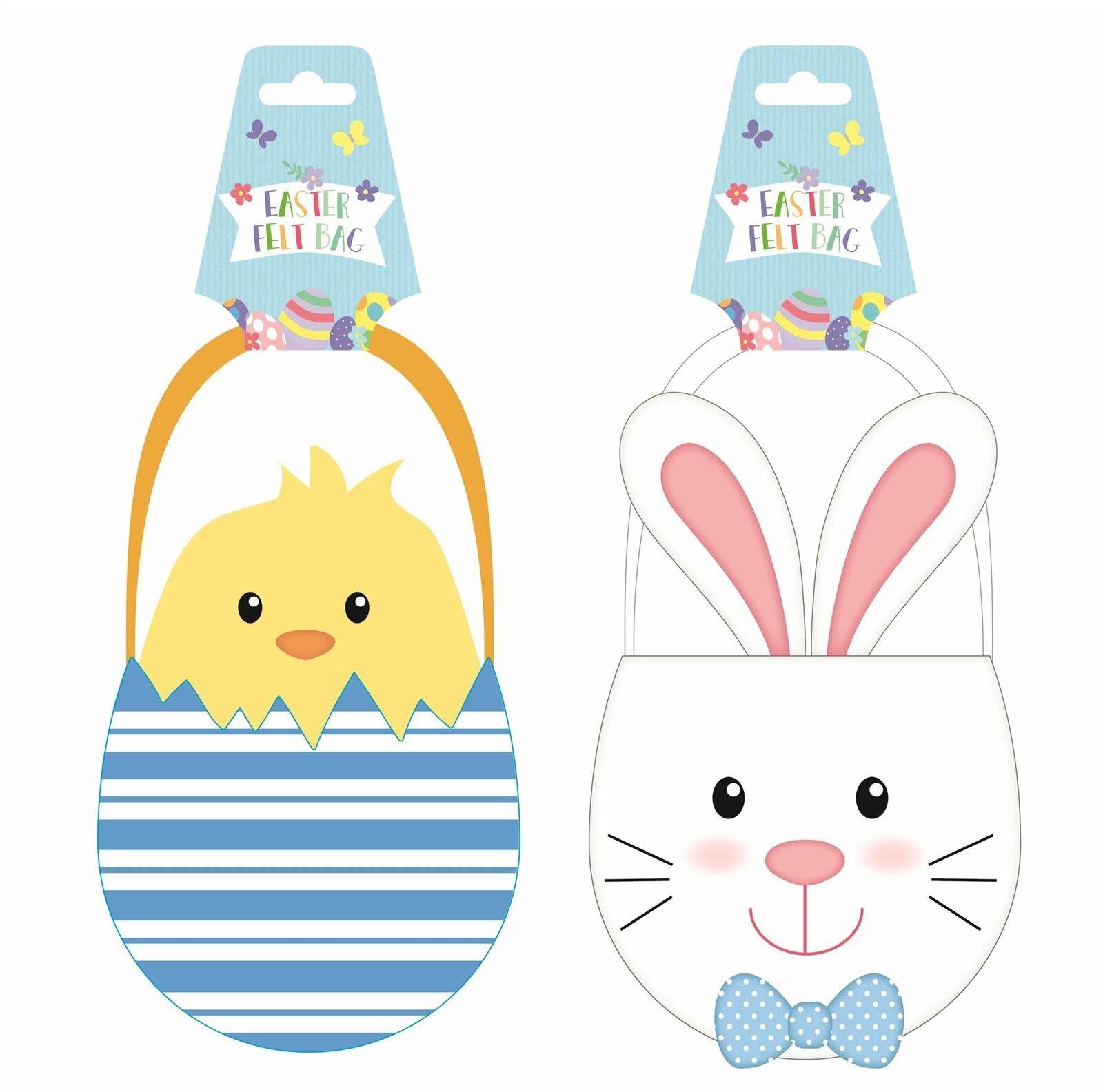 EASTER PARTY FELT TREAT BAG CHICK / BUNNY. 22332