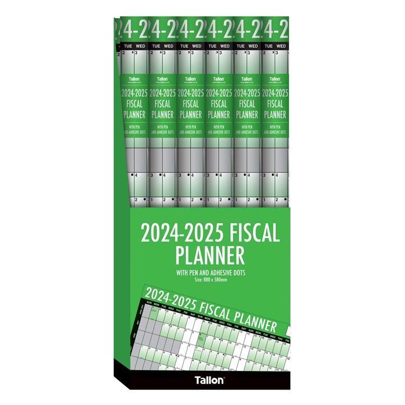 TALLON FISCAL WALL PLANNER 2024 - 2025. TA3800