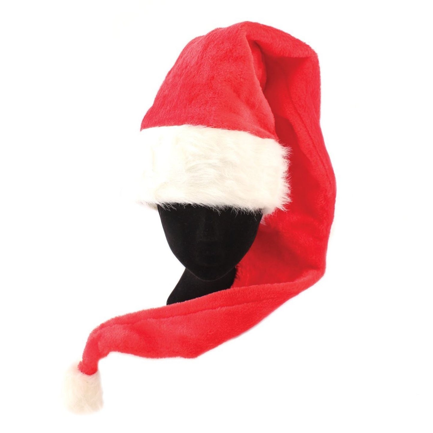 NOVELTY FUNKY FANCY XMAS VALVET PLUSH FATHER SANTA HAT 120 CM LONG WITH POM POM. 8809 \\\8809