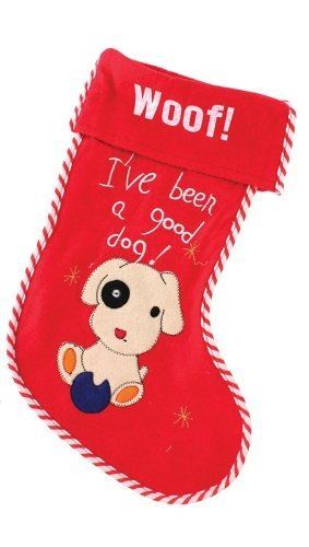 DOG STOCKING WITH MESSAGE - WOOF I HAVE BEEN A GOOD DOG 9703. 8938WOOF \\\8938WOOF