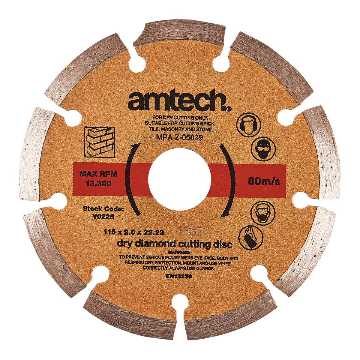 AMTECH DIAMOND CUTTING DISC 115MM. AMV0225