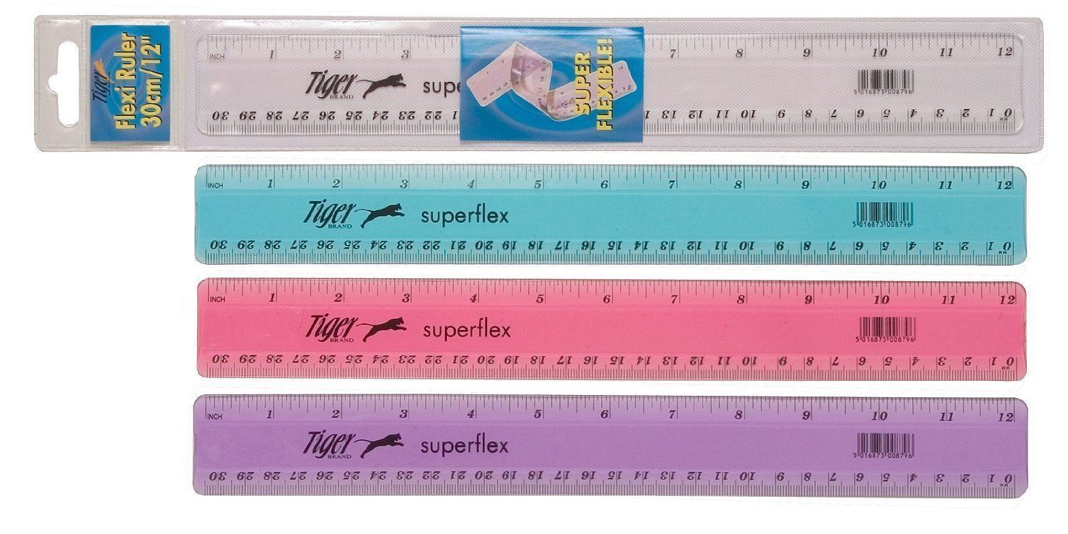 TIGER SUPER FLEXI RULER 30CM / 12 INCH. T300879