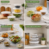 SOZALI GLASSWARE SUPERBLY SIMPLE GLASS STORAGE 5 CONTAINERS. Z65929