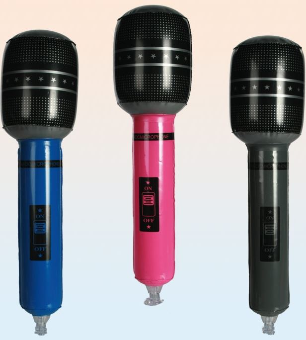 INFLATABLE MICROPHONE ASSORTED COLOUR (SEND ONE ONLY!). 914135 \\\914135