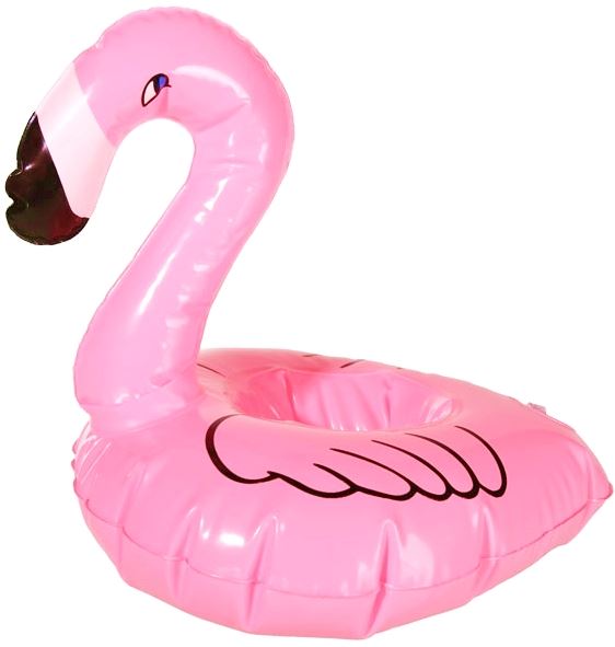PINK INFLATABLE BEVERAGE CAN HOLDER FLAMINGO 18CM. 914139 \\\914139