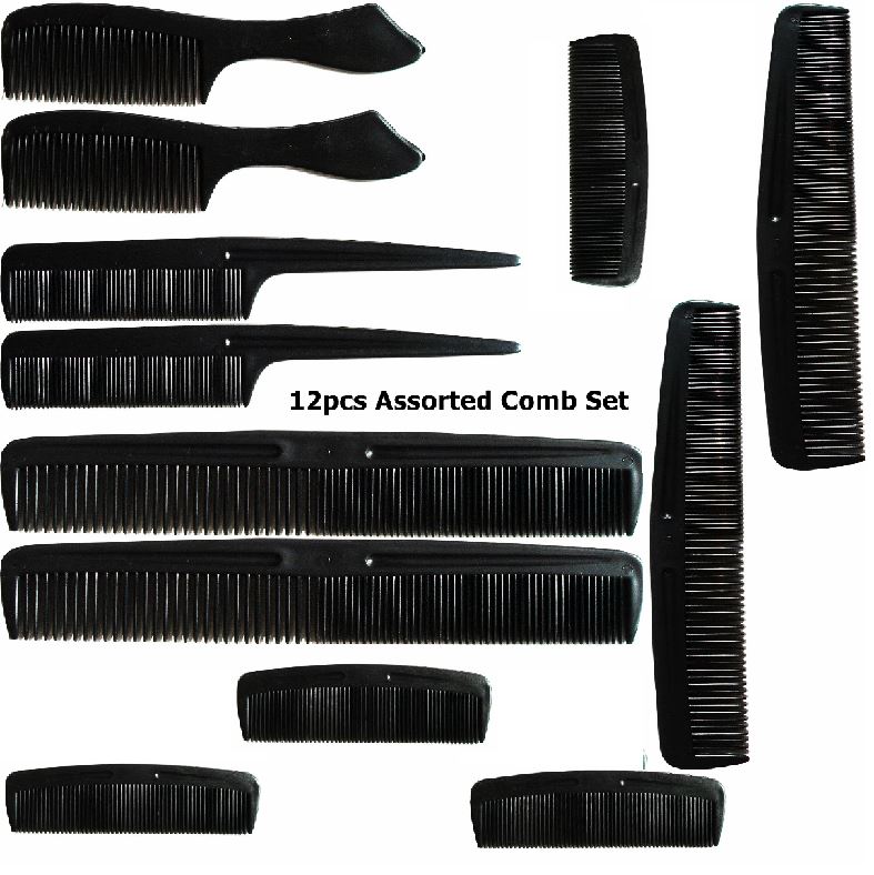 12PCS ASSORTED COMB SET BLACK  309676. 914735 \\\914735