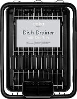 ANIKA KITCHEN DISH DRAINER RACK 41 X 32 X 9.5CM - BLACK. BML69049