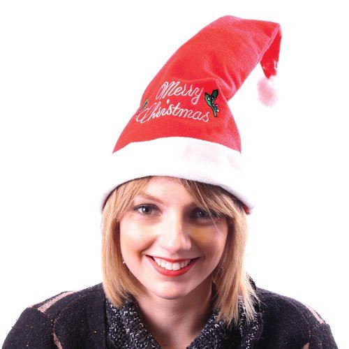 'PLUSH FELT SANTA HAT EMBROIDERED ' MERRY CHRISTMAS ' GREAT FANCY DRESS COSTUME'||'. '||'9224' \\\9224