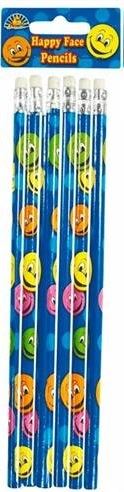 SMILEY FACE REWARD PENCILS - 6 PCS. 150160