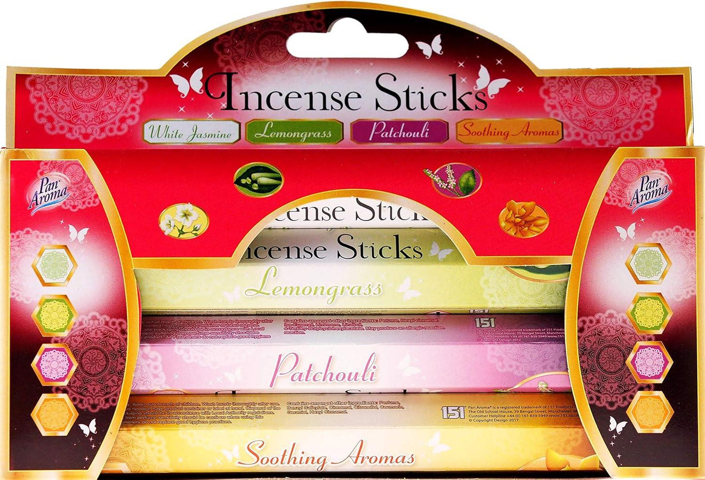 PAN AROMA INCENSE STICKS 4/PK. PAN0089A