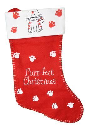 PURR-FECT CHRISTMAS CAT STOCKING. 9562STOCKINGCAT \\\9562STOCKINGCAT