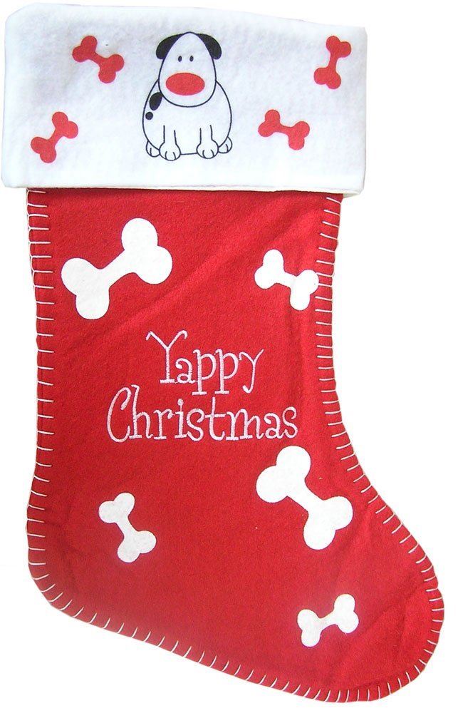 YAPPY DOG CHRISTMAS STOCKING FOR A HAPPY DOG. 9562STOCKINGDOG \\\9562STOCKINGDOG
