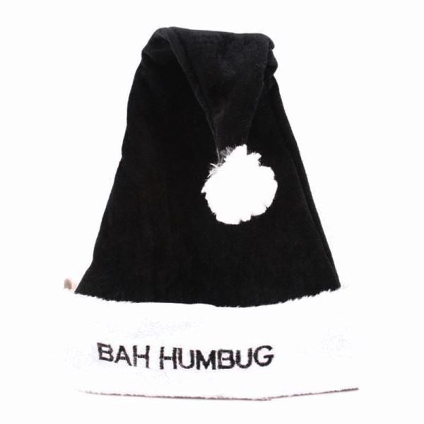 BLACK BAH HUMBUG CHRISTMAS HAT. 9574 \\\9574