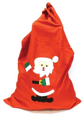 GIANT DELUXE FELT XMAS SANTA SACK 90CM X 62CM WITH SANTA. 9614 \\\9614
