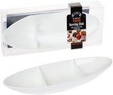 3 PART CANOE SHAPE TAPAS DISHES. PI645035