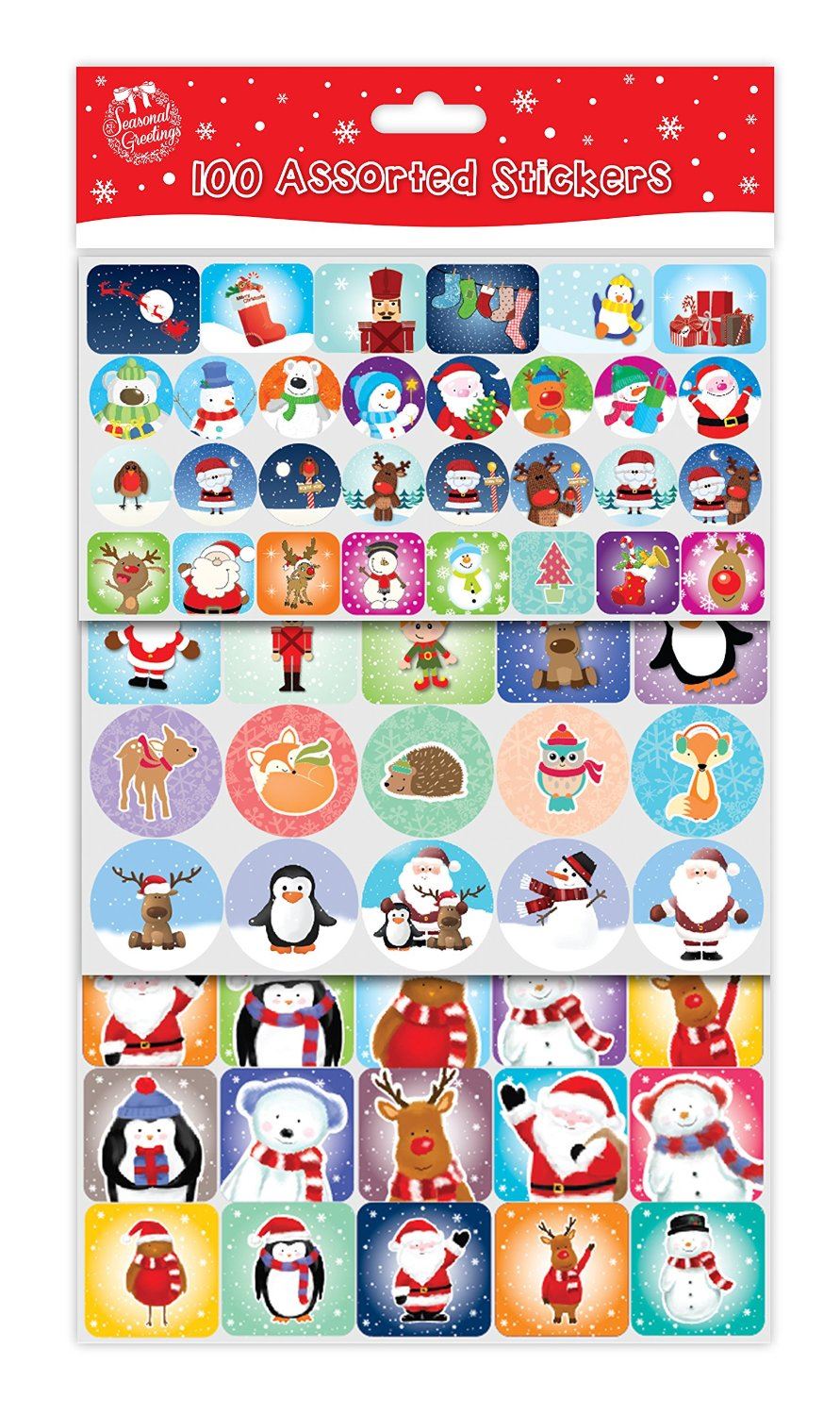 100 ASSORTED CHRISTMAS STICKER. 9796 \\\9796