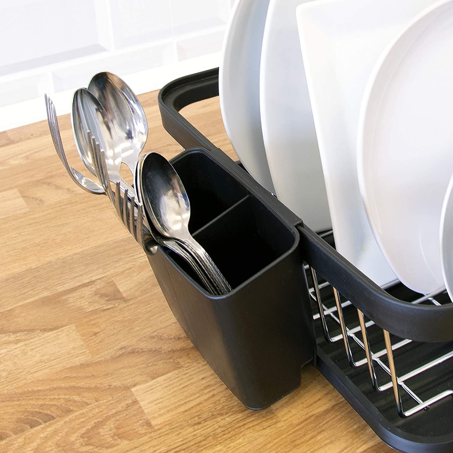 ANIKA KITCHEN DISH DRAINER RACK 41 X 32 X 9.5CM - BLACK. BML69049