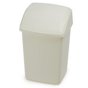 WHITEFURZE CREAM SWING TOP BIN 10LTR. H10S48