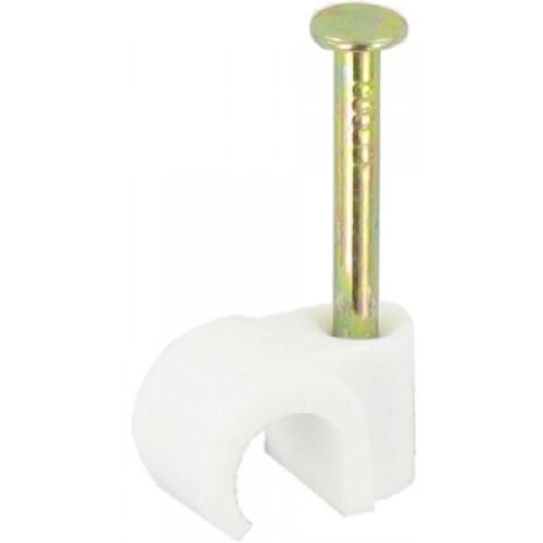 FAST PAK VALUE 1444 3.5MM CABLE CLIPS ROUND WHITE 70 PER PACK. FP1444