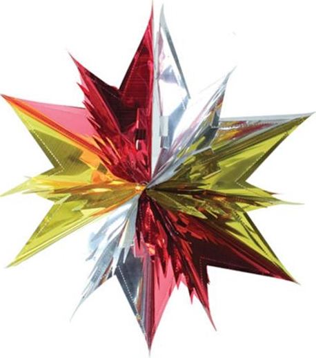 45CM FOIL STAR HANGING DECORATION. 9905 \\\9905